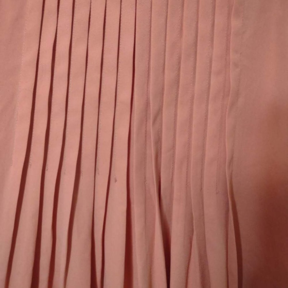 Nanette Lepore Coral Pleated Shift Dress 4 - Picture 6 of 7